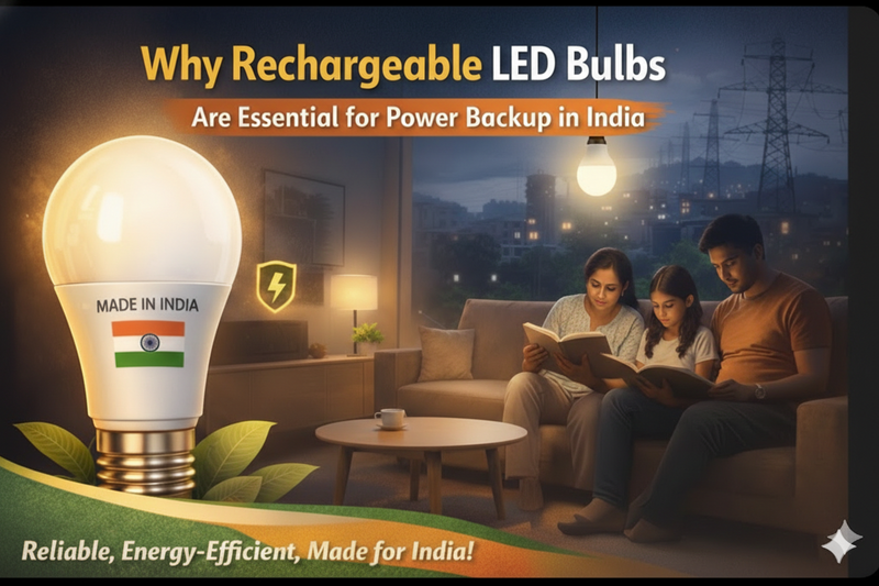 Why Rechargeable LED Bulbs Are Essential for Power Backup in India
